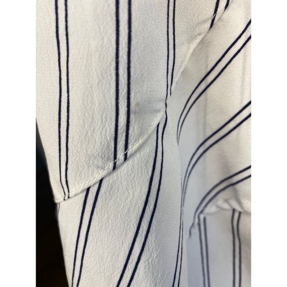 Japna White Striped Tank Shirt Women's Medium - Picture 8 of 14